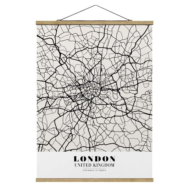 Tableaux carte du monde Plan de ville de Londres - Classique