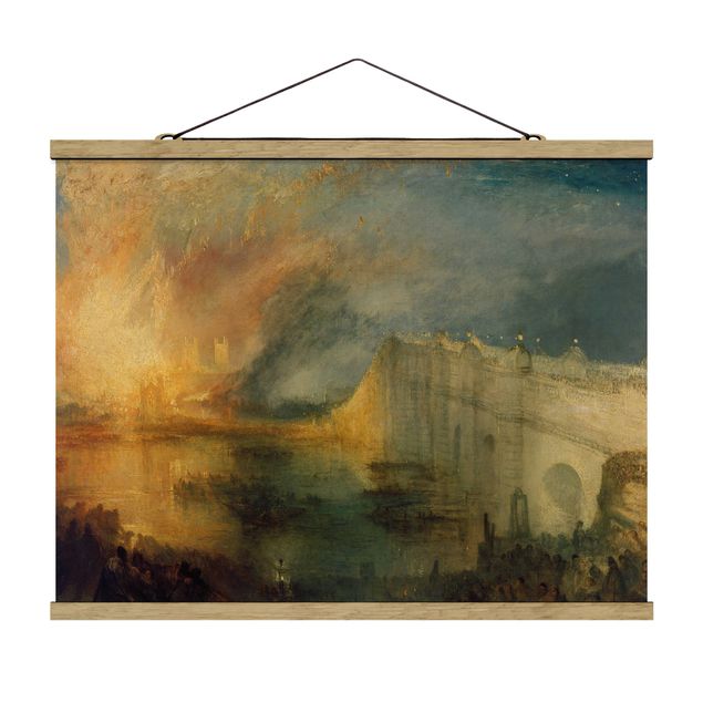 Tableau artistique William Turner - L'incendie des chambres des Lords et des Communes