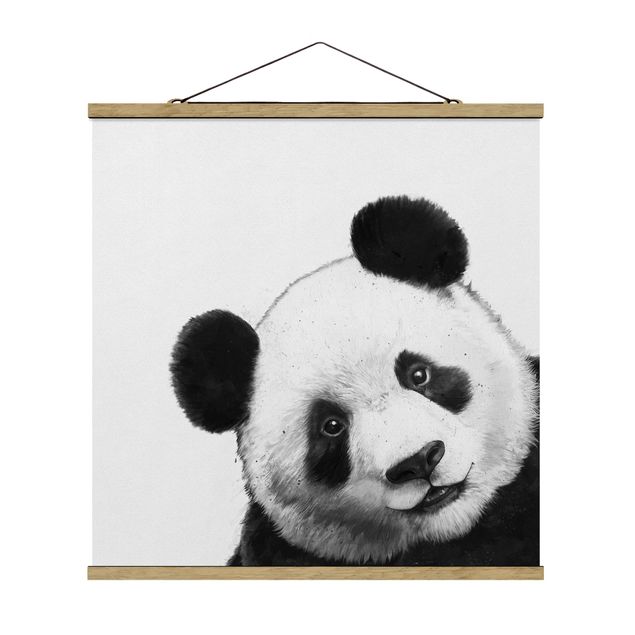 Tableau moderne Illustration Panda Dessin Noir Et Blanc