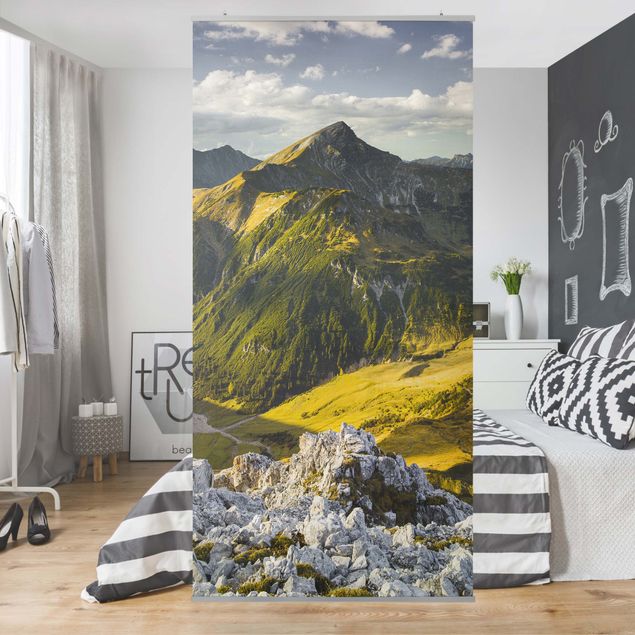 Tableaux de Rainer Mirau Montagnes et vallée des Alpes Lechtal au Tyrol