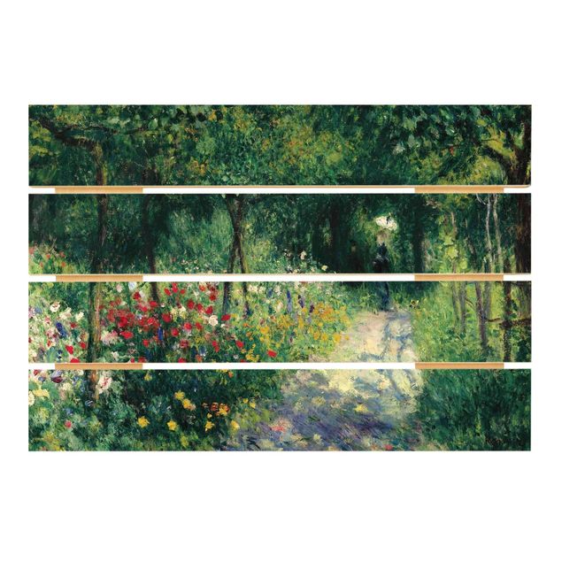 Tableaux en bois avec paysage Auguste Renoir - Femmes dans un jardin