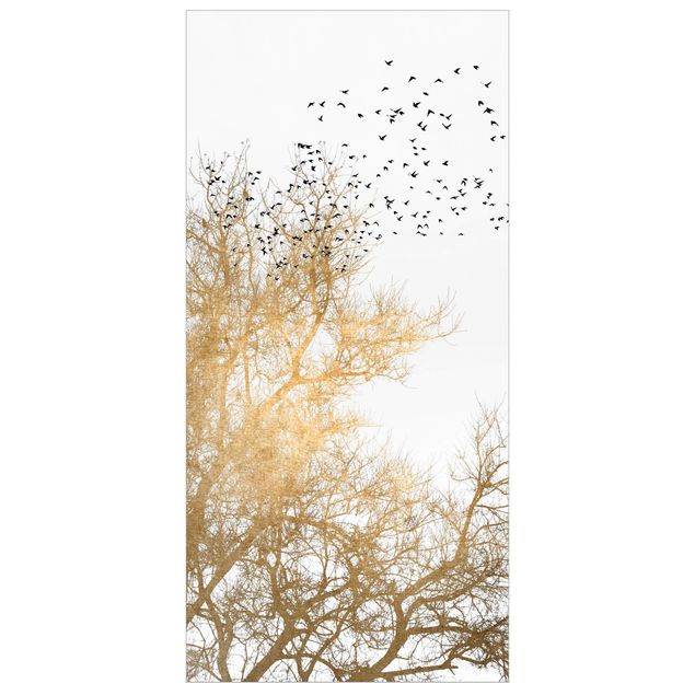 Panneau de séparation - Flock Of Birds In Front Of Golden Tree