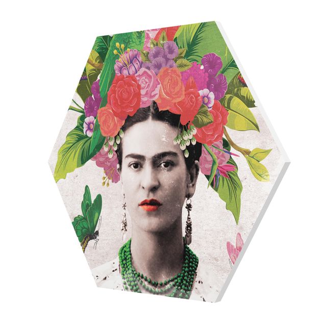 Tableau forex Frida Kahlo - Portrait de fleurs