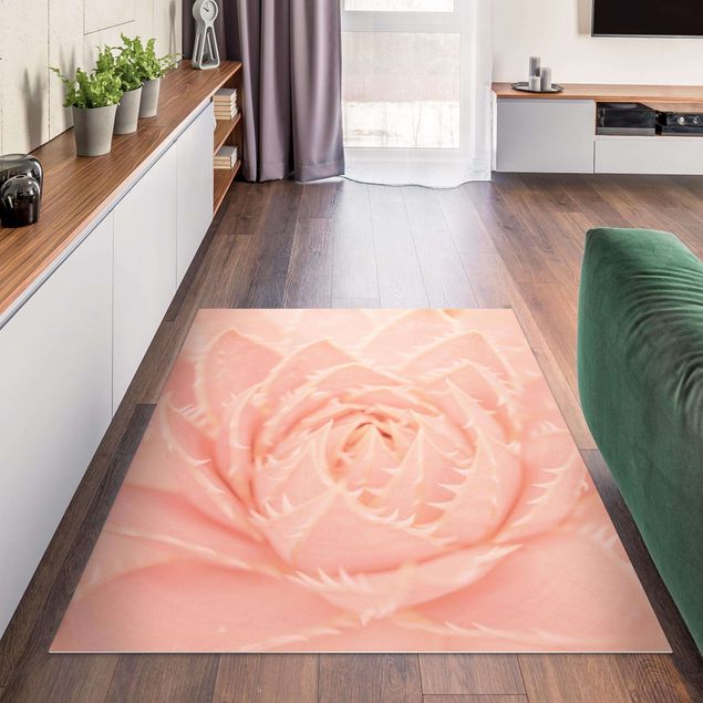 Déco mur cuisine Agave magique floral rose pâle