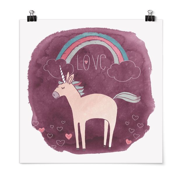 Cadre animaux Unicorn Troop - Love