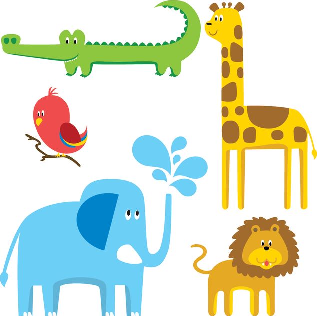Sticker pour fenêtres - No.BP4 Zoo Animals