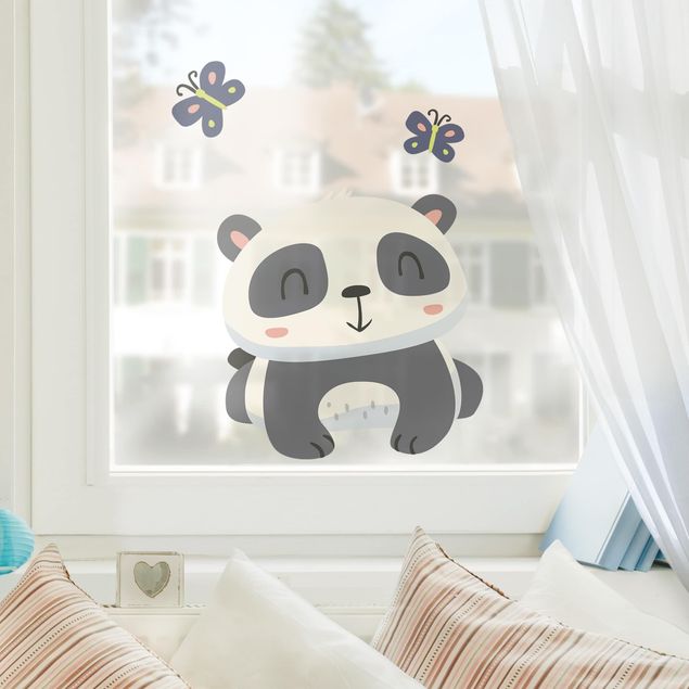 Déco chambre enfant Panda avec papillons