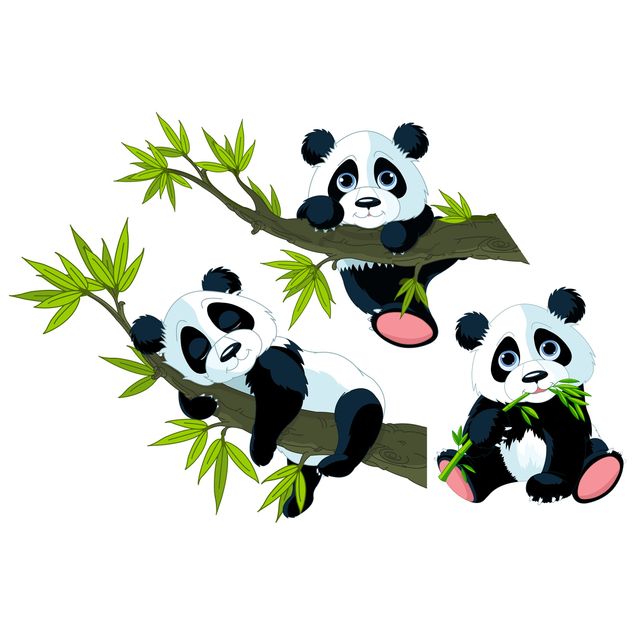 Stickers fenêtre animaux Panda set