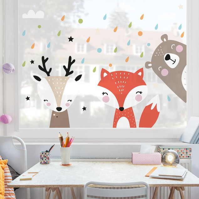 Sticker pour fenêtres - Sweet Forest Animals