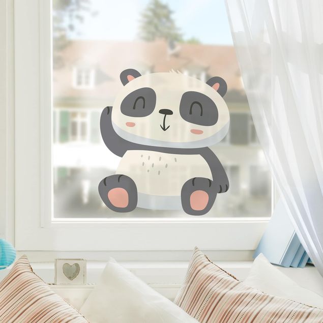 Stickers fenêtre animaux Panda doux
