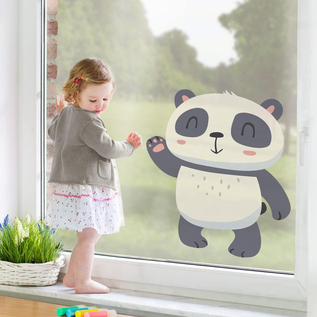 Déco chambre bébé Panda qui fait un signe de main