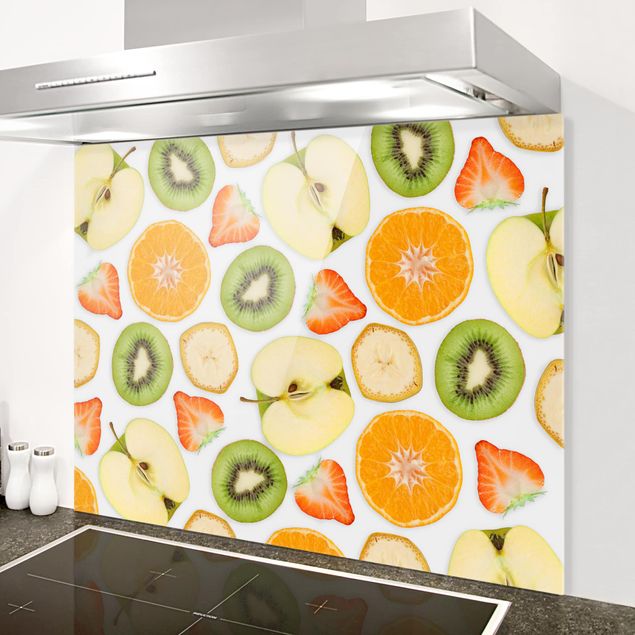 Déco murale cuisine Mélange de fruits colorés