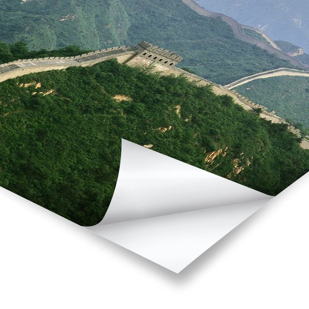 Poster paysage La Grande Muraille de Chine à l'air libre