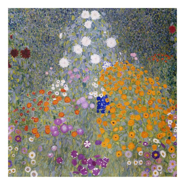 Fonds de hotte avec fleurs Gustav Klimt - Jardin de cottage