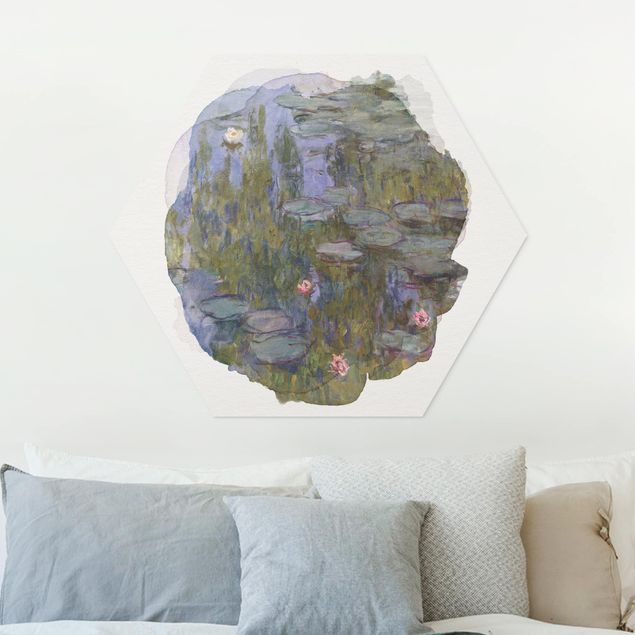 Déco mur cuisine Aquarelles - Claude Monet - Nénuphars (Nympheas)