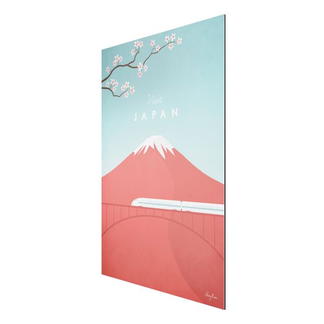 Tableau montagne Poster de voyage - Japon