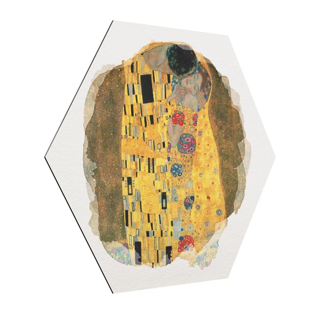 Tableaux modernes Aquarelles - Gustav Klimt - Le baiser