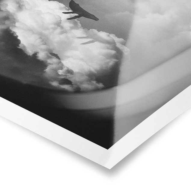 Tableaux de Jonas Loose Baleine volante dans les nuages