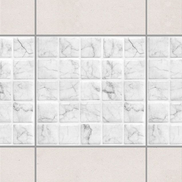 Décorations cuisine Carreaux de mosaïque Imitation marbre Bianco Carrara