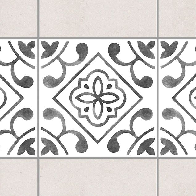 Déco mur cuisine Pattern Gray White Series No.2