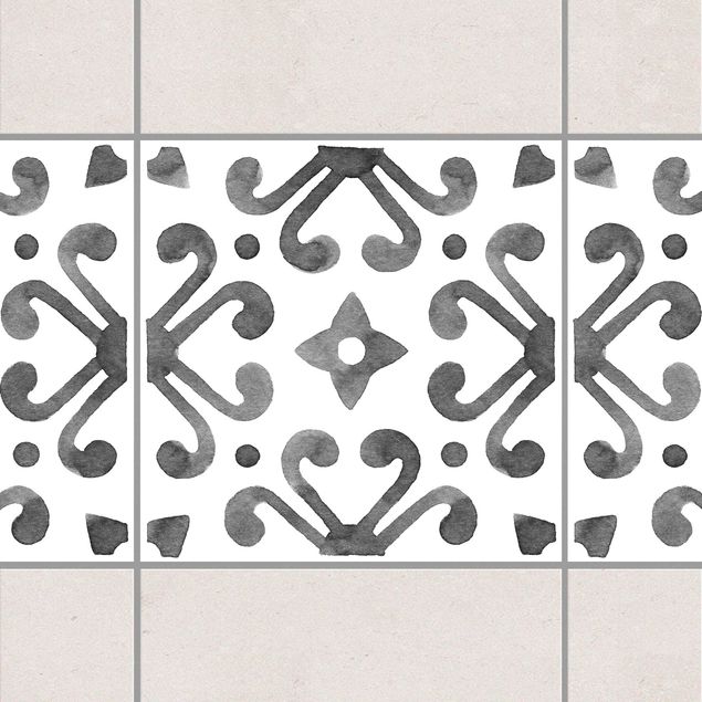 Déco mur cuisine Pattern Gray White Series No.7