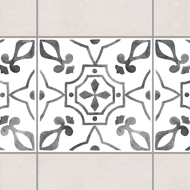 Déco mur cuisine Pattern Gray White Series No.9