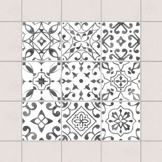 Décorations cuisine Pattern Gray White Set