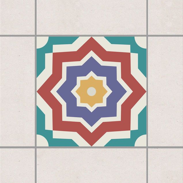 Déco murale cuisine Carreau marocain motif étoile
