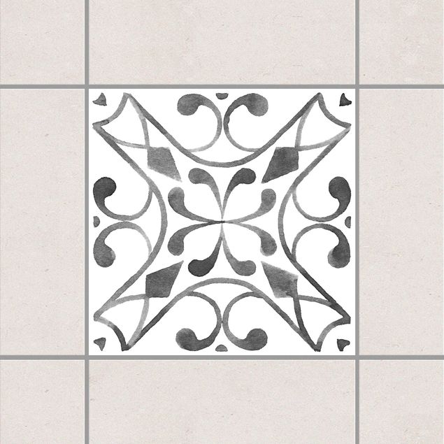 Stickers carrelage Pattern Gray White Series No.3
