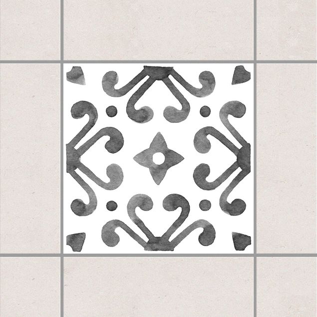 Déco mur cuisine Pattern Gray White Series No.7