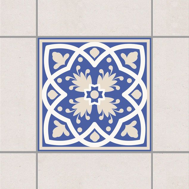 Décorations cuisine Carreau portugais motif bleu