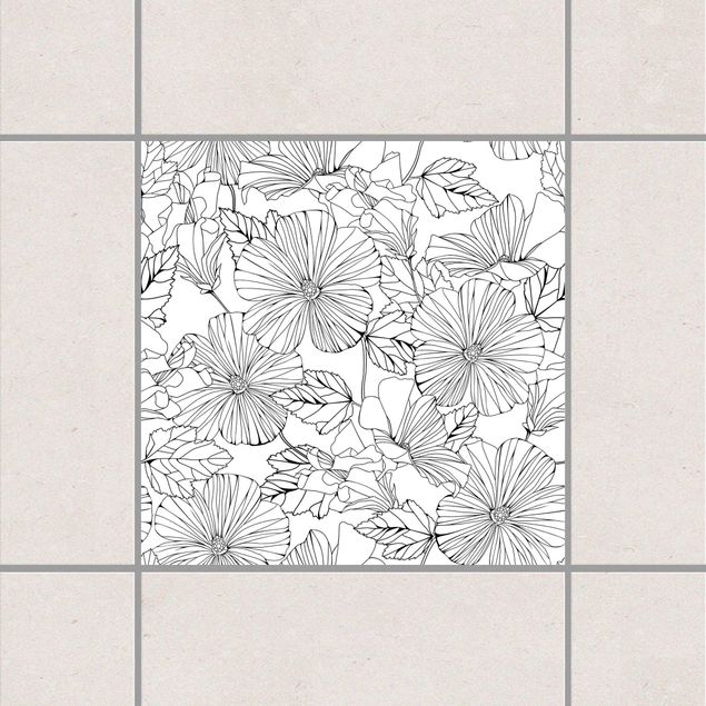 Sticker pour carrelage - Beautiful Hibiscus