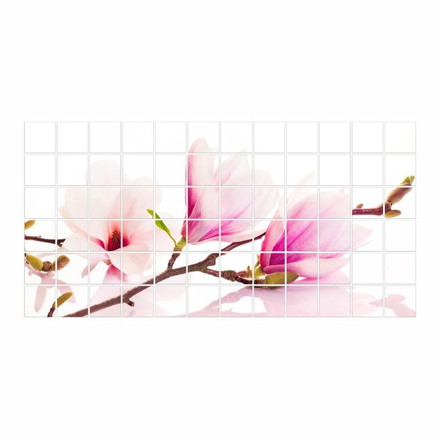 Stickers carrelage Délicate branche de magnolia