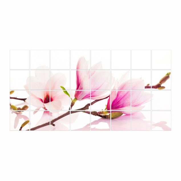 Sticker pour carrelage - Delicate Magnolia Branch