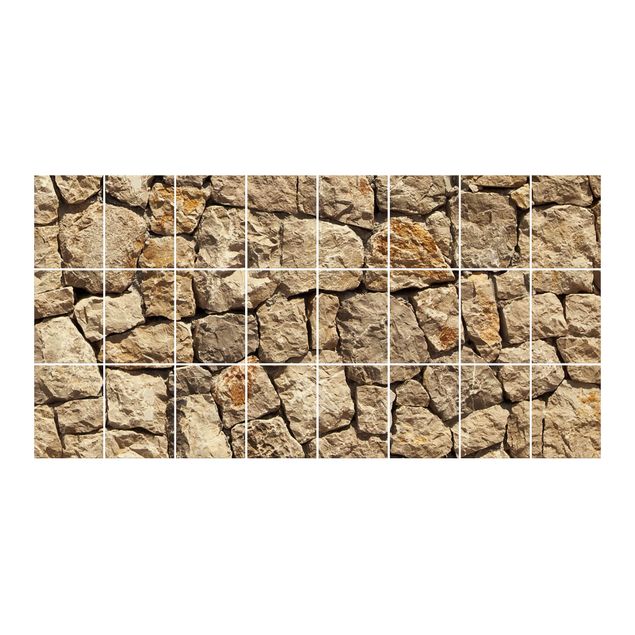 Adhesifs carrelage Vieux Mur de Pavés