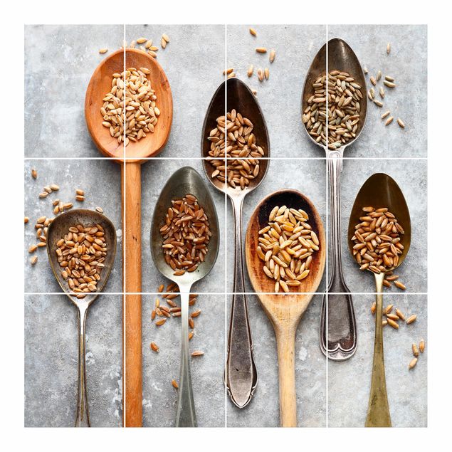 Sticker pour carrelage - Cereal Grains Spoon
