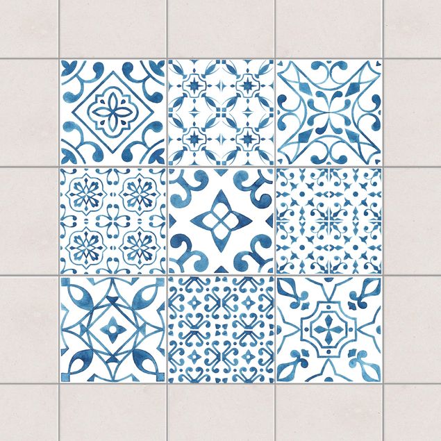Décorations cuisine Blue White Pattern Mix