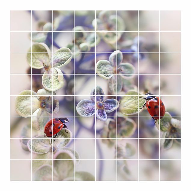Sticker pour carrelage - Ladybird In The Garden