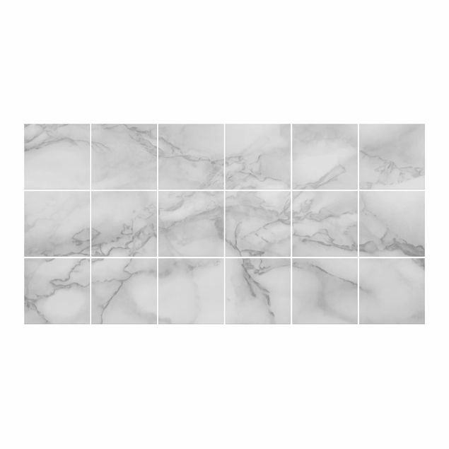 Sticker pour carrelage - Marble Look Black And White
