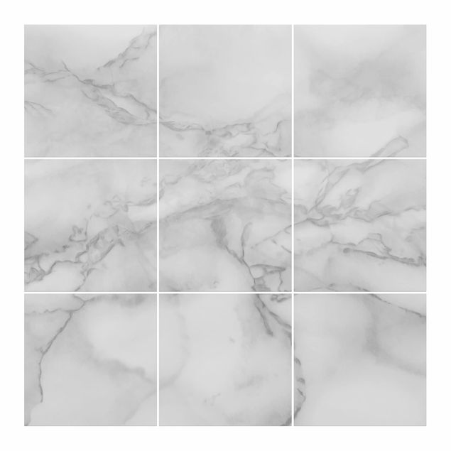 Sticker pour carrelage - Marble Look Black And White