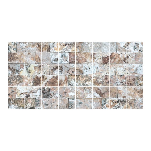Stickers carrelage Mur de pierre naturelle en marbre