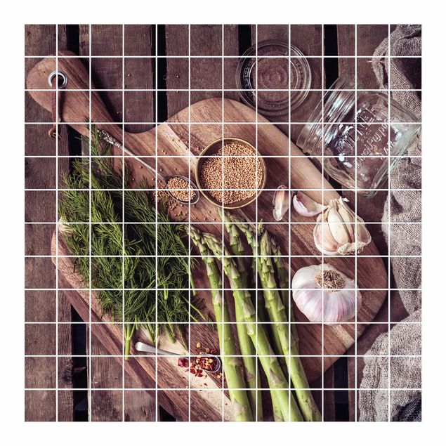Sticker pour carrelage - Asparagus Rustic