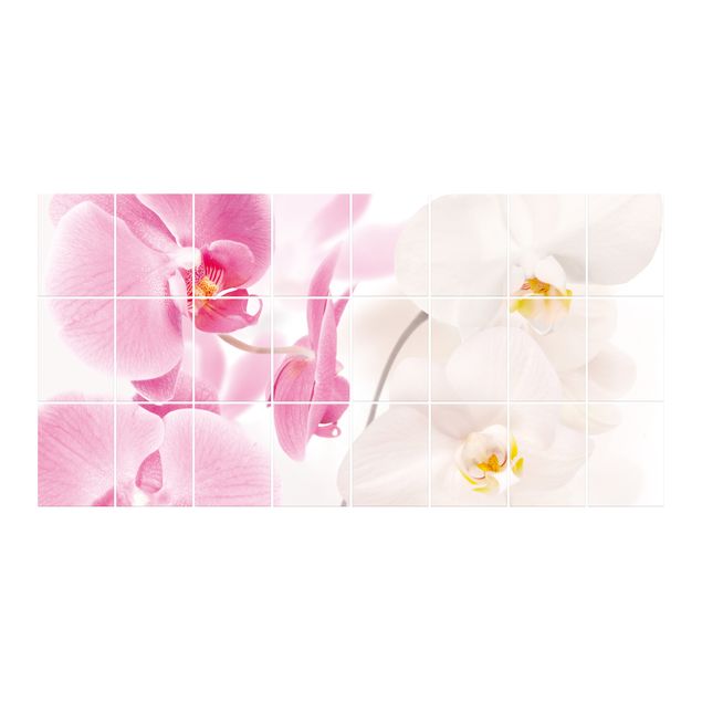 Sticker pour carrelage - Tile Mural Delicate Orchids