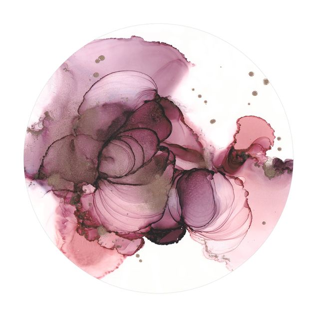 Tapis en vinyle rond|Fluid Purity In Violet