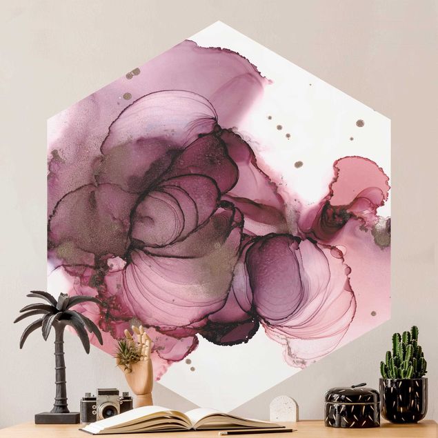 Papier peint moderne Pureté fluide en violet