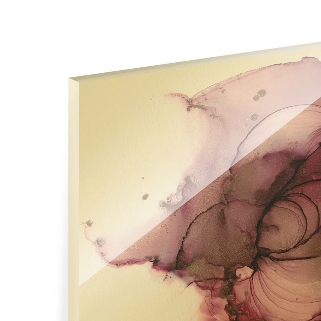 Tableau en verre - Fluid Purity In Violet - Format paysage