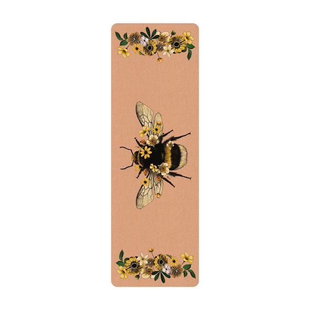 Tapis de yoga - Floral Bumblebee
