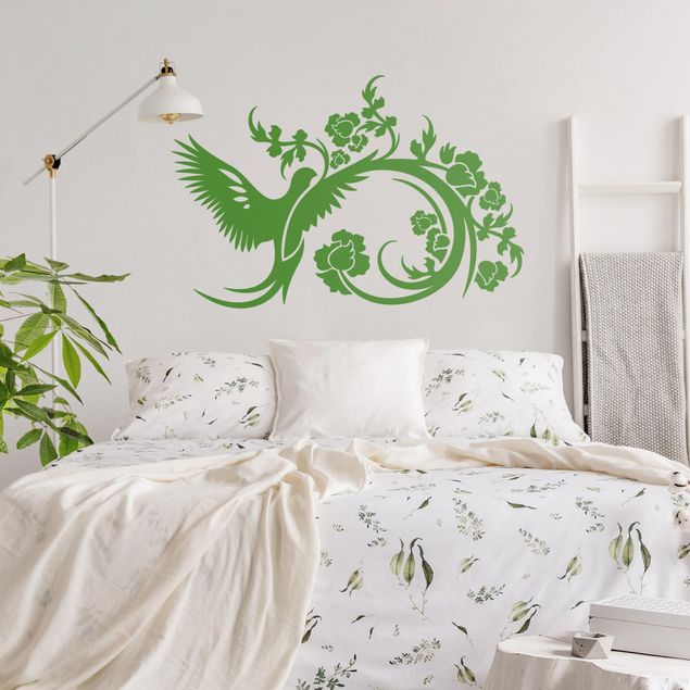 Sticker mural - Wing Beat with Flower Tendril