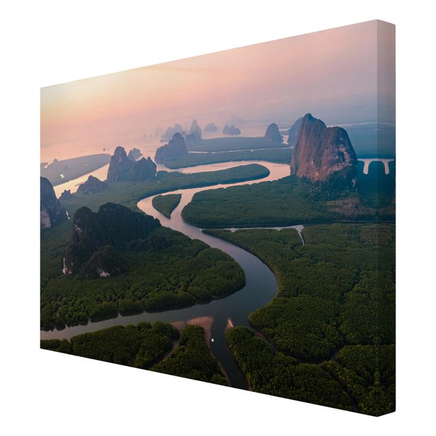 Tableaux de Matteo Colombo Paysage de rivière en Thaïlande