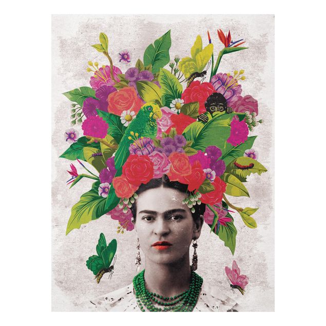 Tableaux moderne Frida Kahlo - Portrait de fleurs